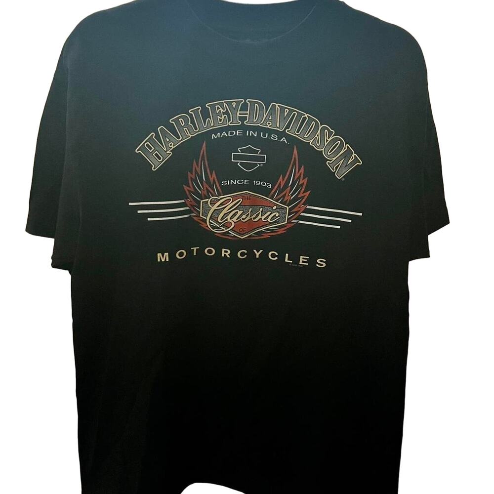 Vintage 90s Harley Davidson Sturgis Black Hills 1996 Single Stitch Shirt Adult L